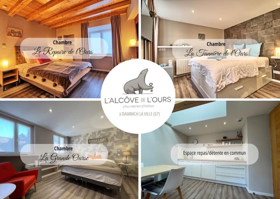 La Taniere De L'Ours - L'Alcove De L'Ours - Chambre Cosy 2 Pers Dambach エクステリア 写真